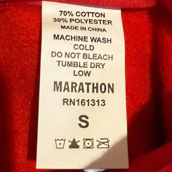 NWOT The Marathon Red Hoodie Size Small - Picture 4 of 10